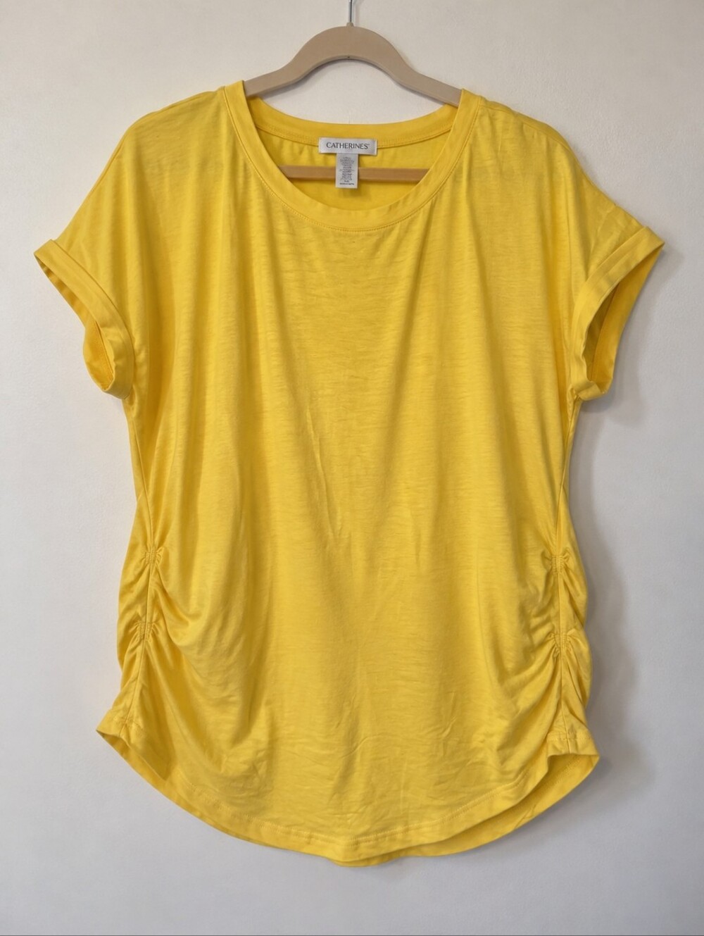 Casual Yellow Women’s Crewneck Top